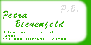 petra bienenfeld business card